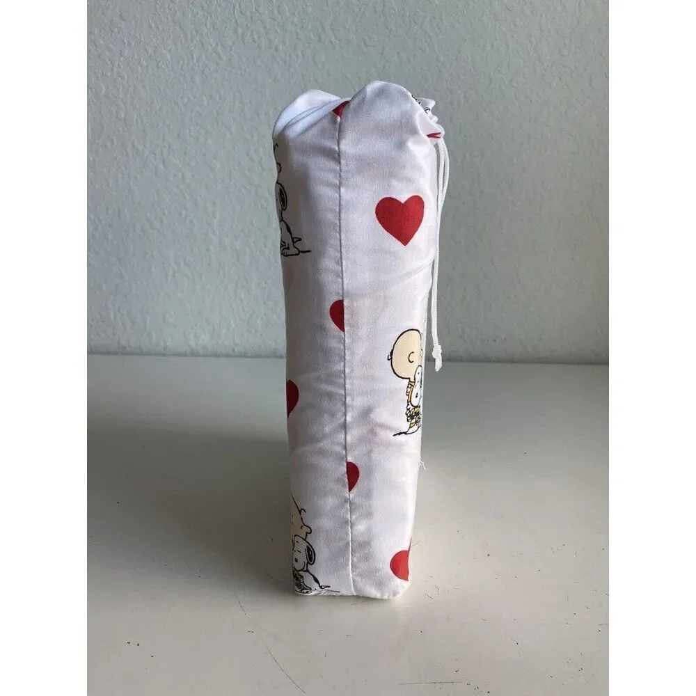 Peanuts Snoopy Charlie Brown‎ Red Hearts Valentines Day QUEEN Size Sheet Set NEW